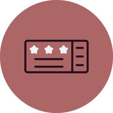 bilet ikonu vektör illüstrasyonu 