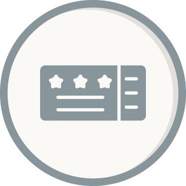 bilet ikonu vektör illüstrasyonu 