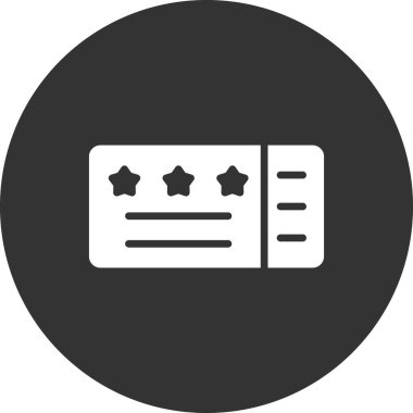 bilet ikonu vektör illüstrasyonu 