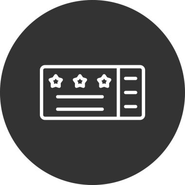 bilet ikonu vektör illüstrasyonu 