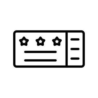 bilet ikonu vektör illüstrasyonu 