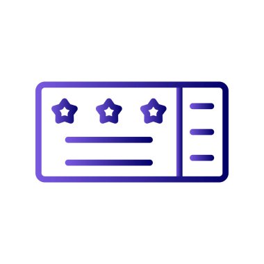 bilet ikonu vektör illüstrasyonu 