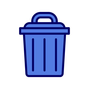 Çöp kutusu simgesi, vektör illüstrasyonu 