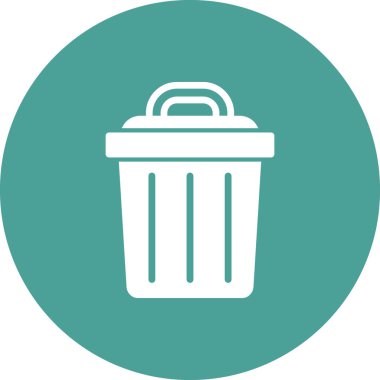 Çöp kutusu simgesi, vektör illüstrasyonu 