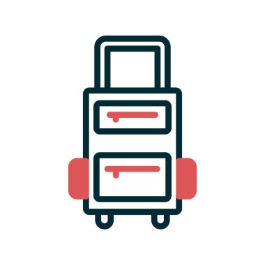 seyahat valizi ikon vektör çizimi 