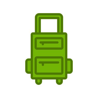 seyahat valizi ikon vektör çizimi 