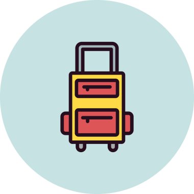 seyahat valizi ikon vektör çizimi 