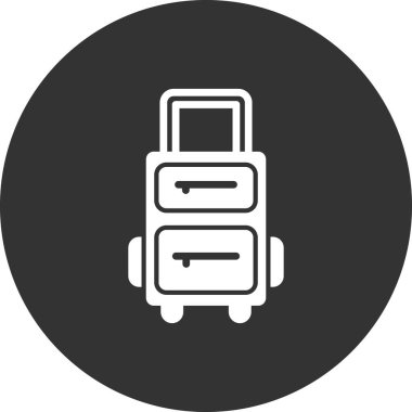 seyahat valizi ikon vektör çizimi 