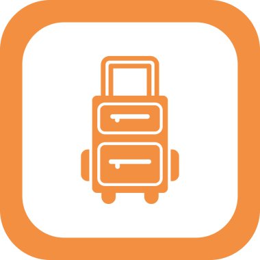 seyahat valizi ikon vektör çizimi 