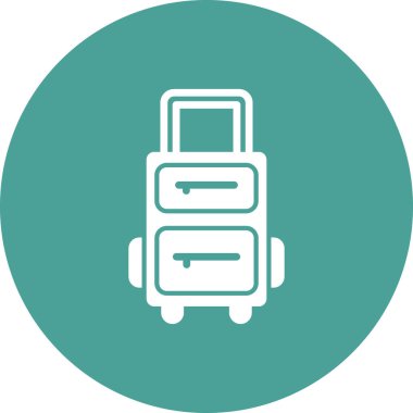 seyahat valizi ikon vektör çizimi 