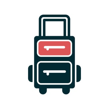 seyahat valizi ikon vektör çizimi 