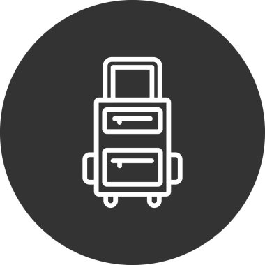 seyahat valizi ikon vektör çizimi 