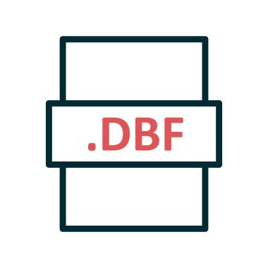 DBF, seo modern simgenin vektör illüstrasyonu 