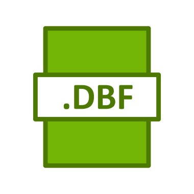 DBF, seo modern simgenin vektör illüstrasyonu 