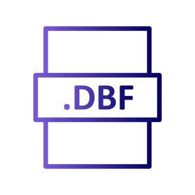 DBF, seo modern simgenin vektör illüstrasyonu 