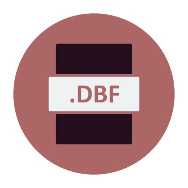 DBF, seo modern simgenin vektör illüstrasyonu 