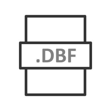 DBF, seo modern simgenin vektör illüstrasyonu 