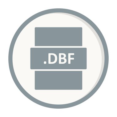 DBF, seo modern simgenin vektör illüstrasyonu 
