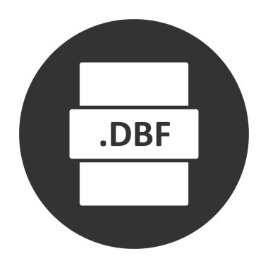 DBF, seo modern simgenin vektör illüstrasyonu 