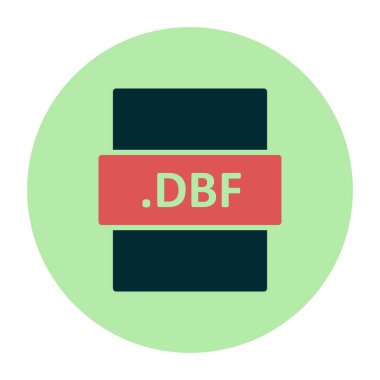 DBF, seo modern simgenin vektör illüstrasyonu 