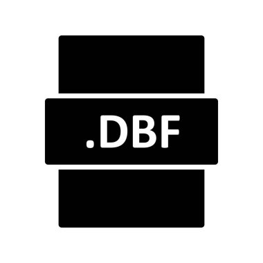 DBF, seo modern simgenin vektör illüstrasyonu 