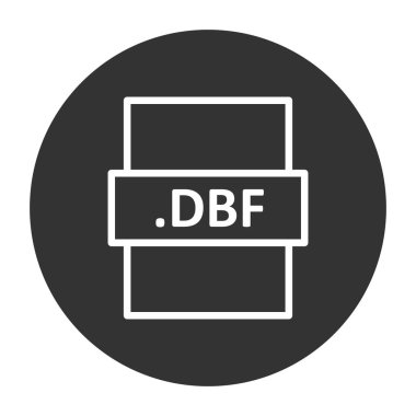 DBF, seo modern simgenin vektör illüstrasyonu 