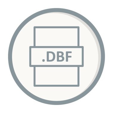 DBF, seo modern simgenin vektör illüstrasyonu 