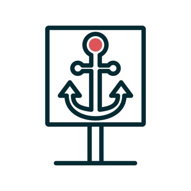 çapa simgesi vektör illüstrasyonu 