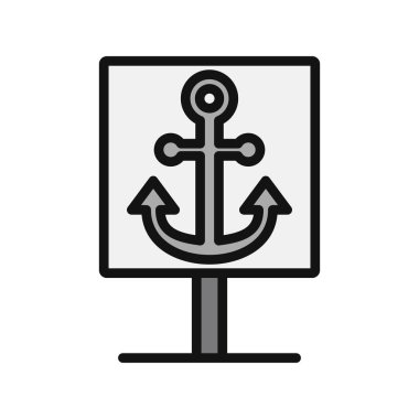 çapa simgesi vektör illüstrasyonu 