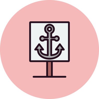 çapa simgesi vektör illüstrasyonu 