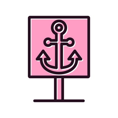 çapa simgesi vektör illüstrasyonu 