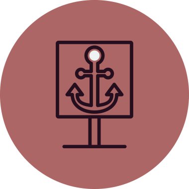 çapa simgesi vektör illüstrasyonu 