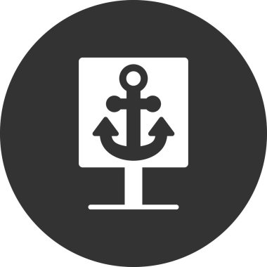 çapa simgesi vektör illüstrasyonu 