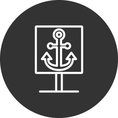 çapa simgesi vektör illüstrasyonu 