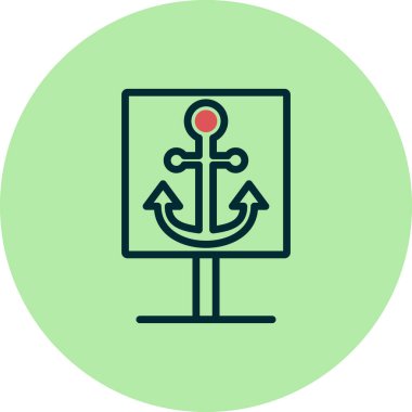 çapa simgesi vektör illüstrasyonu 