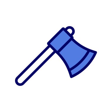 Balta simgesi vektörü. İnce çizgi işareti. izole edilmiş sınır sembolü çizimi