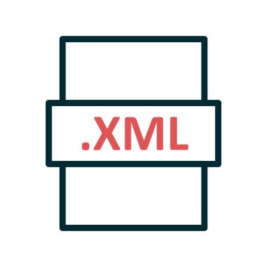 XML, seo modern simgesinin vektör illüstrasyonu 