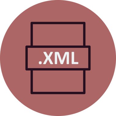 XML, seo modern simgesinin vektör illüstrasyonu 