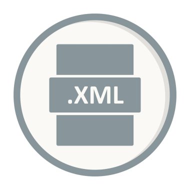 XML, seo modern simgesinin vektör illüstrasyonu 