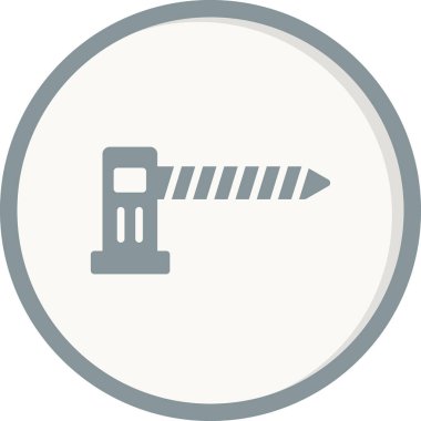 Bariyer basit simgesi, vektör illüstrasyonu