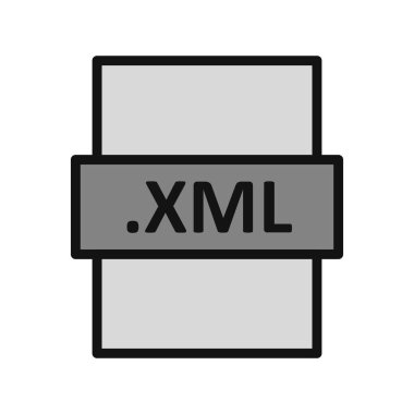 XML, seo modern simgesinin vektör illüstrasyonu 