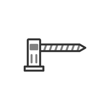 Bariyer basit simgesi, vektör illüstrasyonu