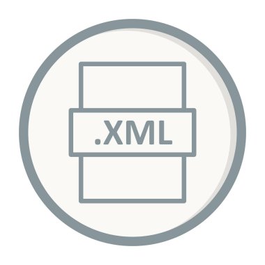 XML, seo modern simgesinin vektör illüstrasyonu 