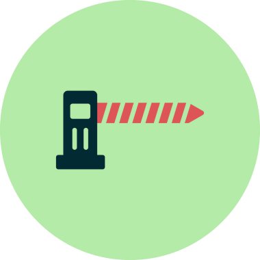 Bariyer basit simgesi, vektör illüstrasyonu