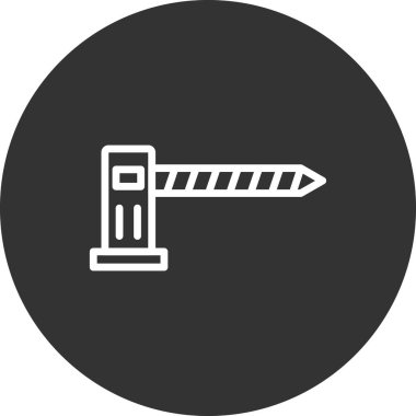 Bariyer basit simgesi, vektör illüstrasyonu