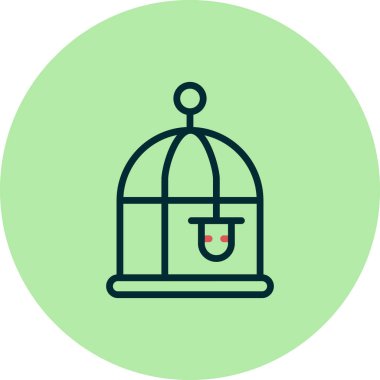 Kuş Kafesi web simgesi basit tasarım