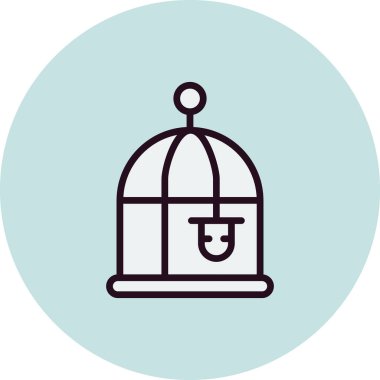 Kuş Kafesi web simgesi basit tasarım