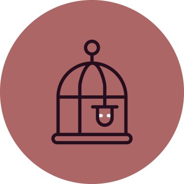 Kuş Kafesi web simgesi basit tasarım