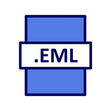 EML, seo modern simgenin vektör illüstrasyonu 