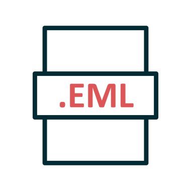 EML, seo modern simgenin vektör illüstrasyonu 
